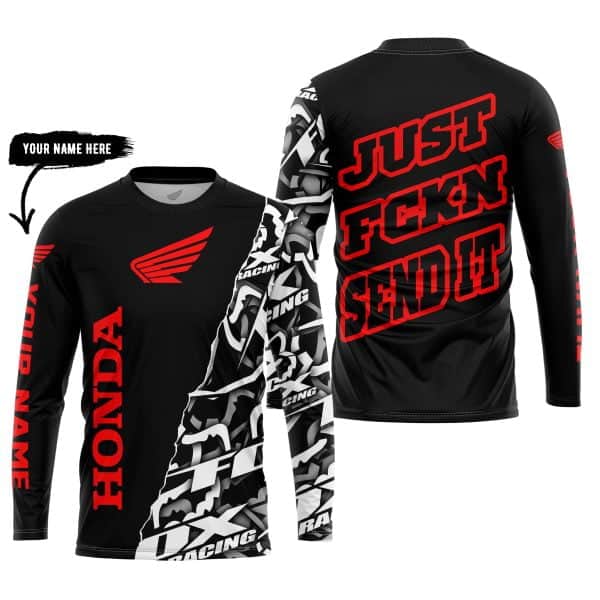 Just Fkcn Send It - Honda - Custom name - Red - Image 5