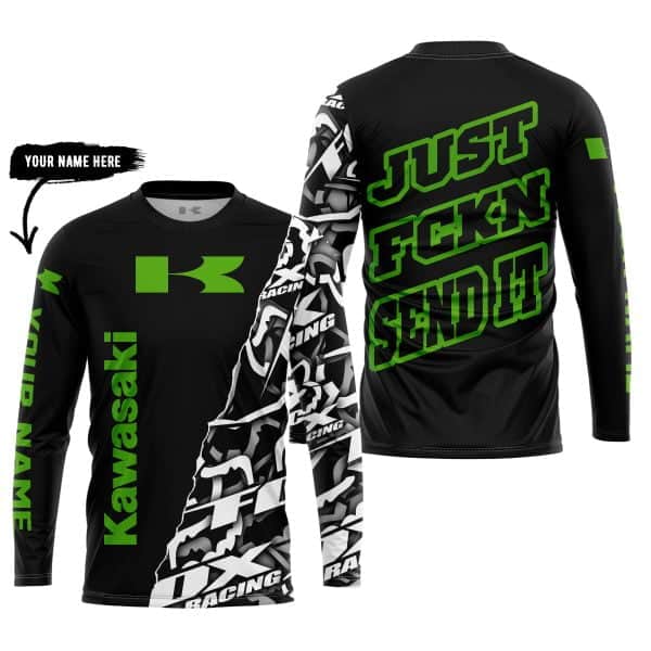 Just Fkcn Send It - Kawasaki - Custom name - Green - Image 5