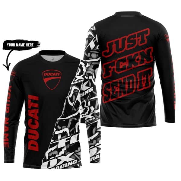 Just Fkcn Send It - Ducati - Custom name - Red - Image 5