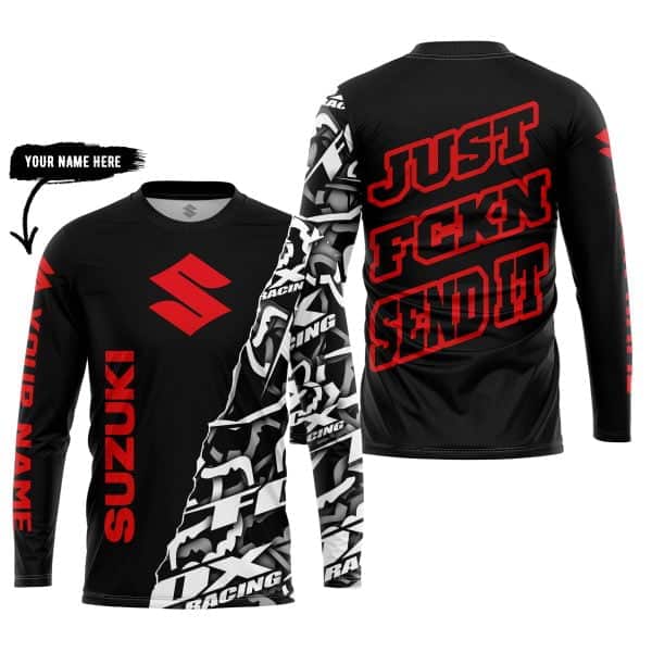 Just Fkcn Send It - Suzuki - Custom name - Red - Image 5