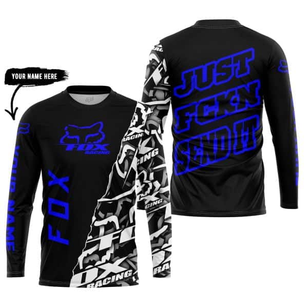 Just Fkcn Send It - Fox Racing - Custom name - Blue - Image 5