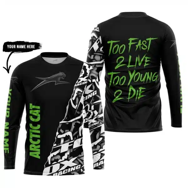Too Fast To Live Too Young To Die - Arctic cat - Custom name - Green - Image 5