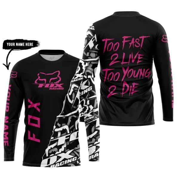 Too Fast To Live Too Young To Die - Fox Racing - Bright Pink - Image 5