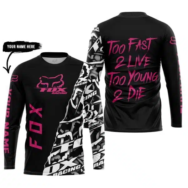 Too Fast To Live Too Young To Die - Fox Racing - Bright Pink - Image 5