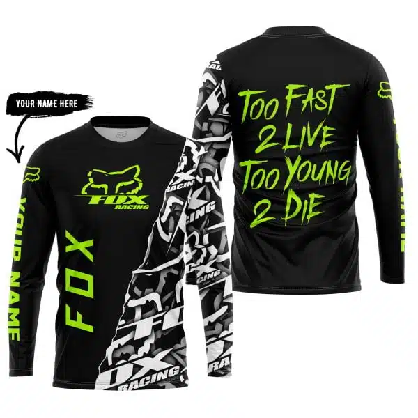 Too Fast To Live Too Young To Die - Fox Racing - Neon - Image 5