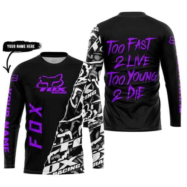 Too Fast To Live Too Young To Die - Fox Racing - Purple - Image 5