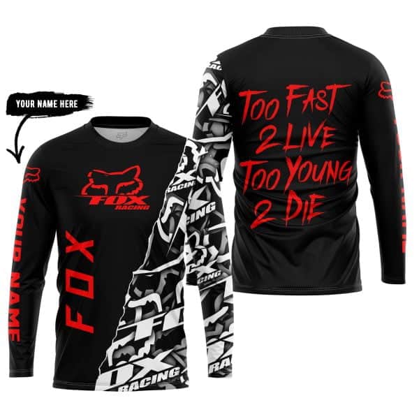 Too Fast To Live Too Young To Die - Fox Racing - Red - Image 5