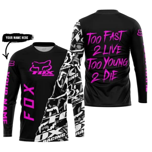Too Fast To Live Too Young To Die - Fox Racing - Vivid Pink - Image 5