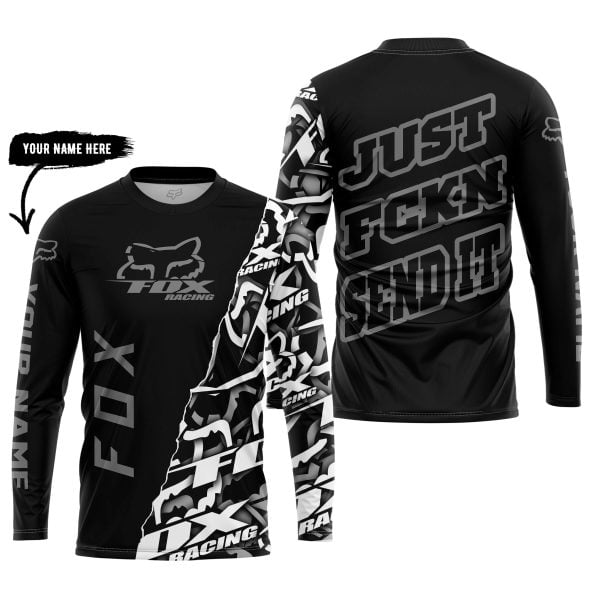 Just Fkcn Send It - Fox Racing - Custom name - Grey - Image 5