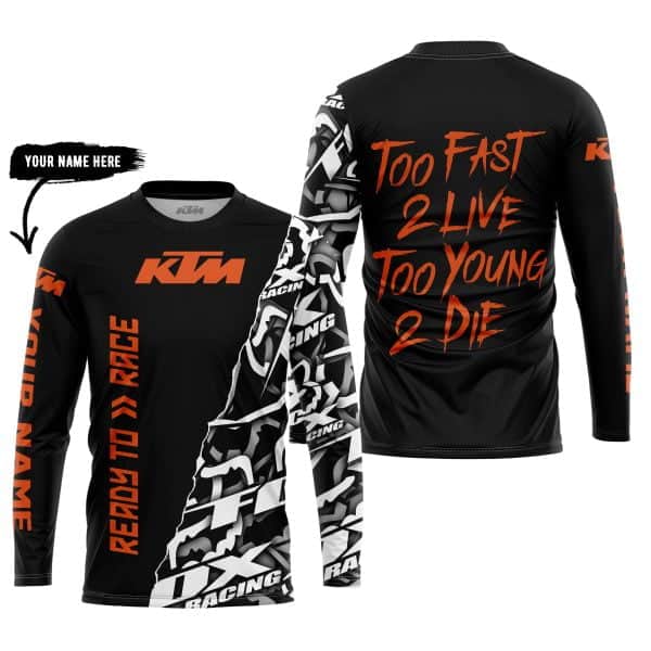 Too Fast To Live Too Young To Die - Ktm - Custom name - Orange - Image 5