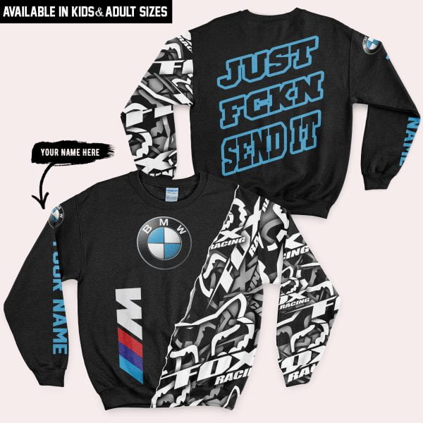 Just Fkcn Send It - BWM - Custom name - Blue - Image 5
