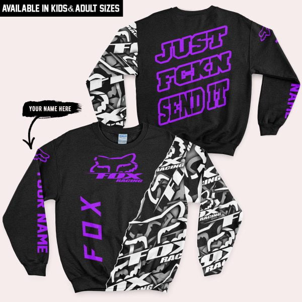 Just Fkcn Send It - Fox Racing - Custom name - Purple - Image 4