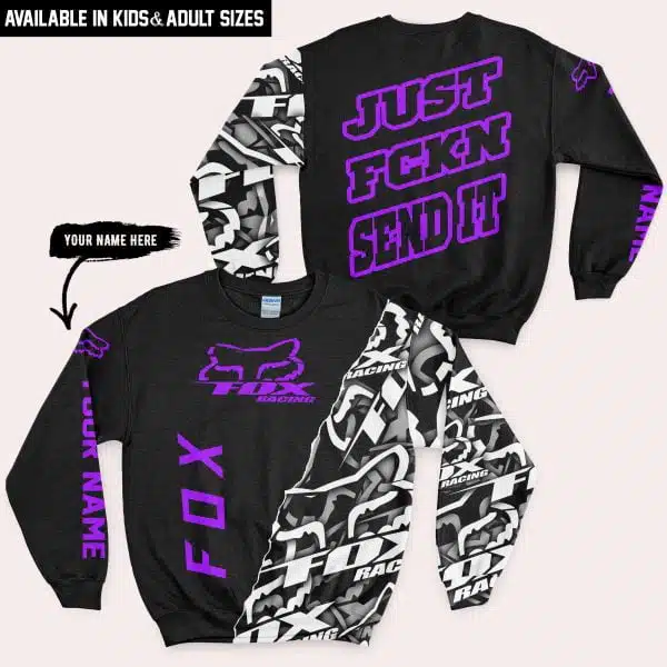 Just Fkcn Send It - Fox Racing - Custom name - Purple - Image 4