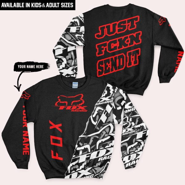 Just Fkcn Send It - Fox Racing - Custom name - Red - Image 4