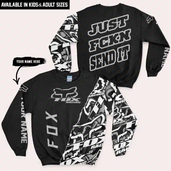 Just Fkcn Send It - Fox Racing - Custom name - Silver - Image 4