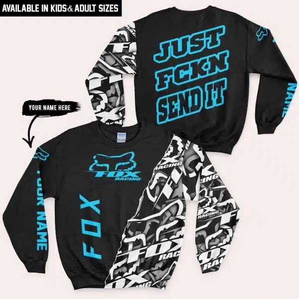 Just Fkcn Send It - Fox Racing - Custom name - Vivid green - Image 4