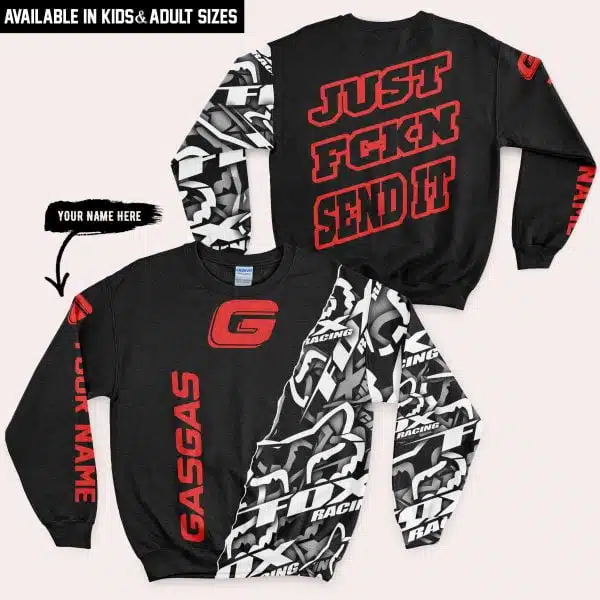 Just Fkcn Send It - Gas Gas - Custom name - Red - Image 4
