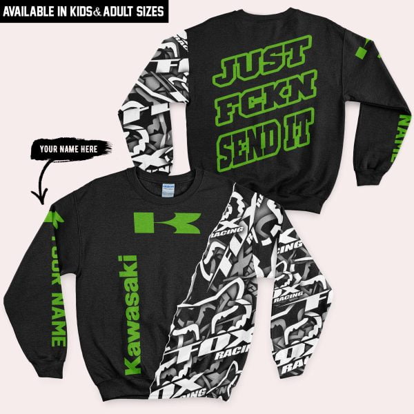 Just Fkcn Send It - Kawasaki - Custom name - Green - Image 4
