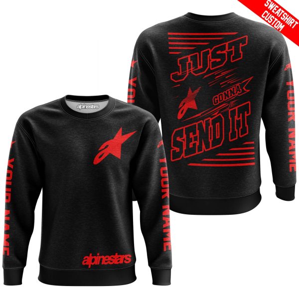 Premium Just Fckn Gonna Send It - Custom Name - Alpinestars - Red Black - Image 6