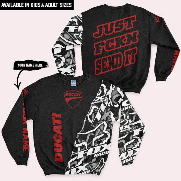 Just Fkcn Send It - Ducati - Custom name - Red - Image 4