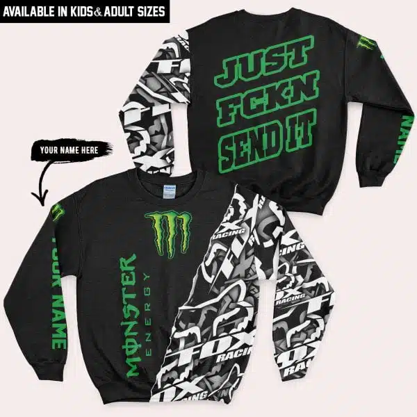 Just Fkcn Send It - Monster - Custom name - Green - Image 4