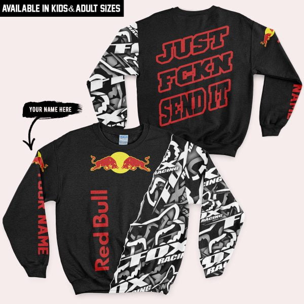 Just Fkcn Send It - Redbull - Custom name - Red - Image 4