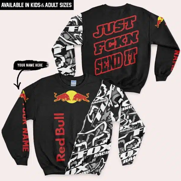 Just Fkcn Send It - Redbull - Custom name - Red - Image 4