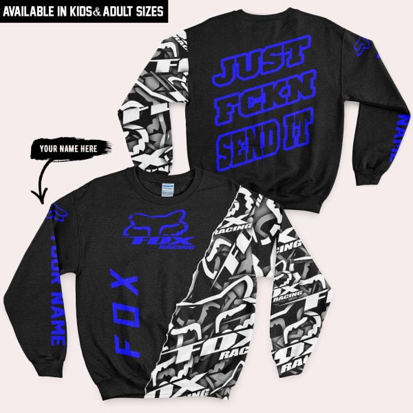 Just Fkcn Send It - Fox Racing - Custom name - Blue - Image 4