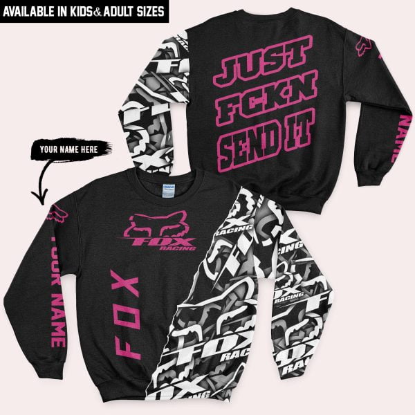 Just Fkcn Send It - Fox Racing - Custom name - Bright pink - Image 4