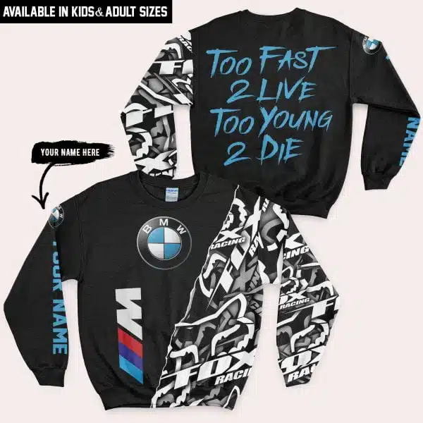 Too Fast To Live Too Young To Die - BWM - Custom name - Blue - Image 4