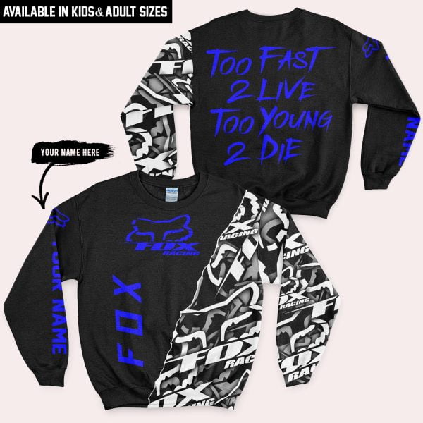 Too Fast To Live Too Young To Die - Fox Racing - Blue - Image 4