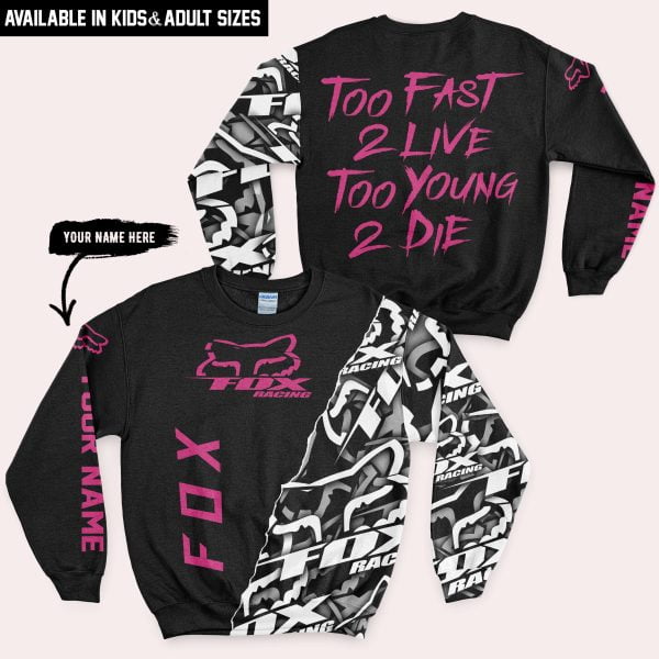 Too Fast To Live Too Young To Die - Fox Racing - Bright Pink - Image 4