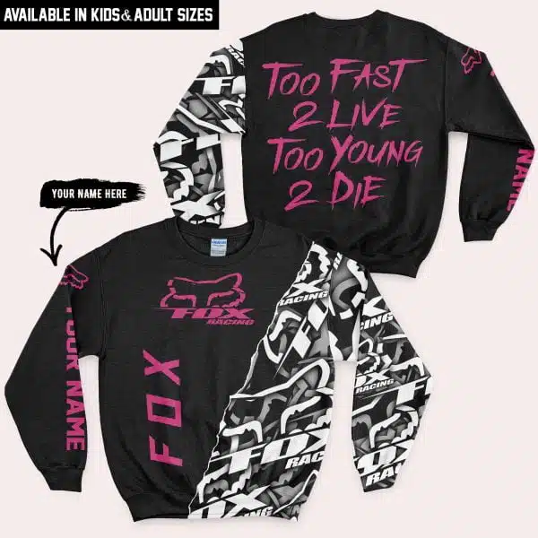 Too Fast To Live Too Young To Die - Fox Racing - Bright Pink - Image 4