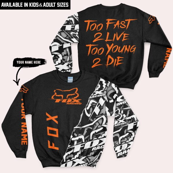 Too Fast To Live Too Young To Die - Fox Racing - Orange - Image 4