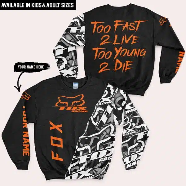 Too Fast To Live Too Young To Die - Fox Racing - Orange - Image 4