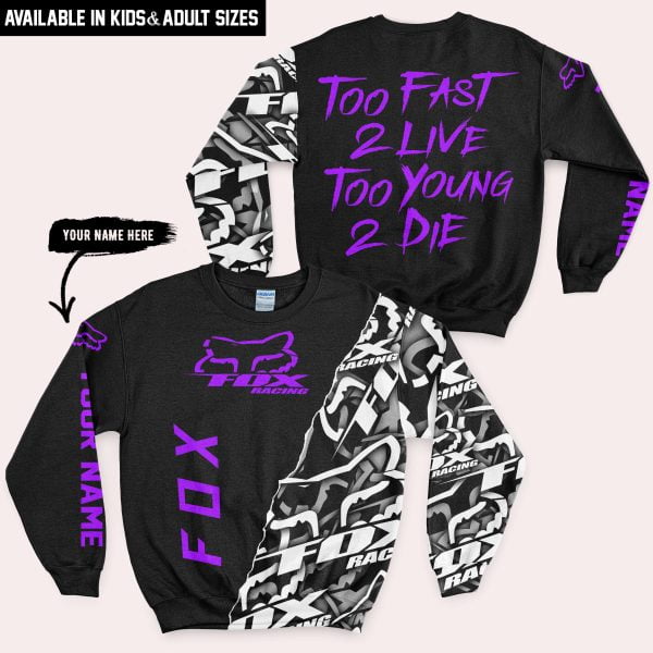 Too Fast To Live Too Young To Die - Fox Racing - Purple - Image 4
