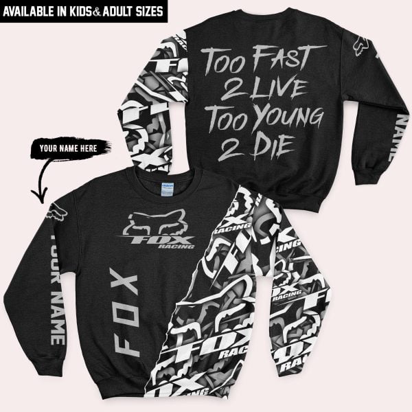Too Fast To Live Too Young To Die - Fox Racing - Silver - Image 4