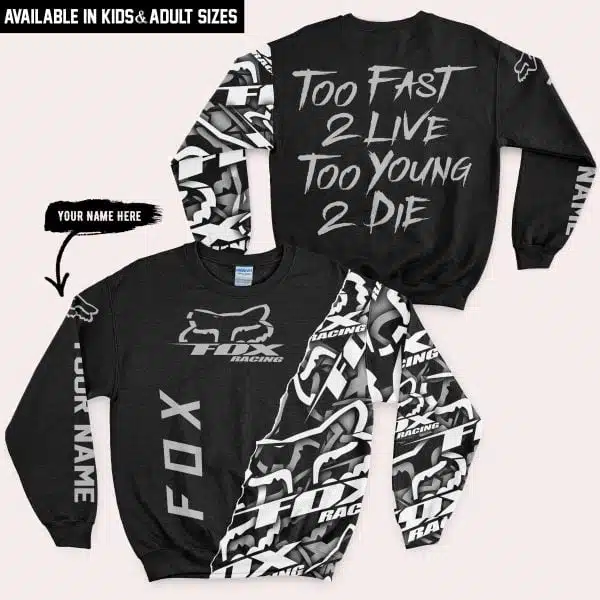 Too Fast To Live Too Young To Die - Fox Racing - Silver - Image 4