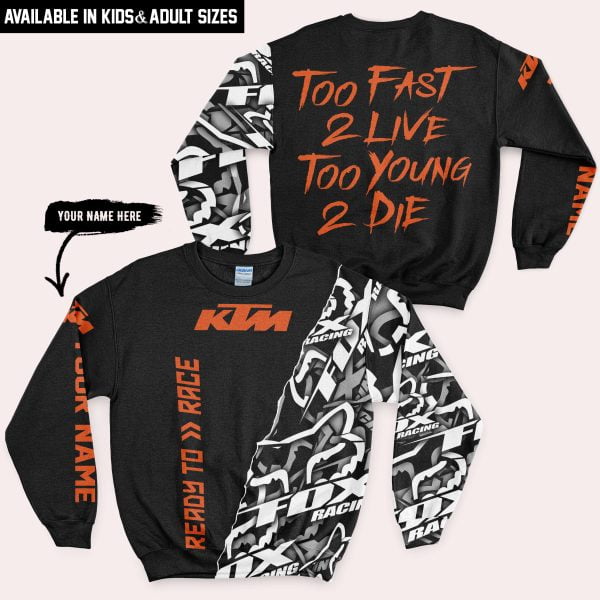 Too Fast To Live Too Young To Die - Ktm - Custom name - Orange - Image 4