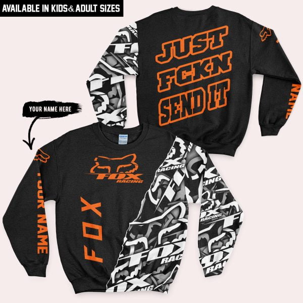 Just Fkcn Send It - Fox Racing - Custom name - Orange - Image 4