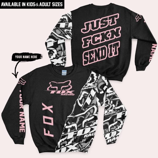 Just Fkcn Send It - Fox Racing - Custom name - Pink - Image 4