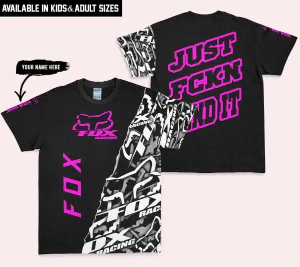 Just Fkcn Send It - Fox Racing - Custom name - Vivid pink - Image 3