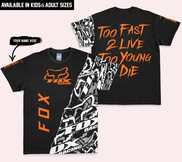 Too Fast To Live Too Young To Die - Fox Racing - Orange - Image 3