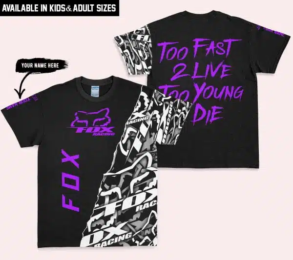 Too Fast To Live Too Young To Die - Fox Racing - Purple - Image 3