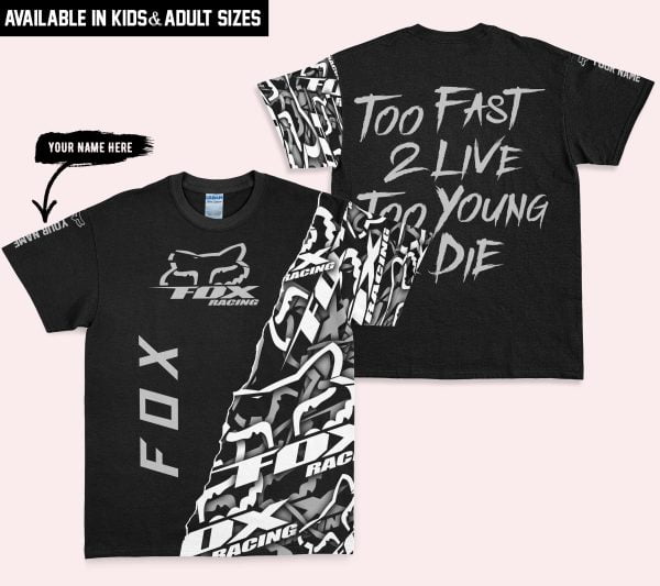 Too Fast To Live Too Young To Die - Fox Racing - Silver - Image 3