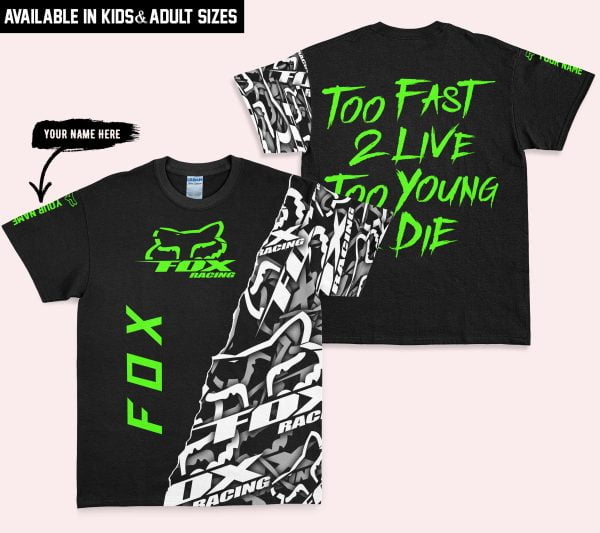 Too Fast To Live Too Young To Die - Fox Racing - Vivid Green - Image 3