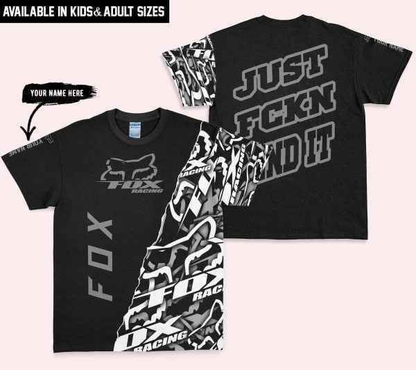 Just Fkcn Send It - Fox Racing - Custom name - Grey - Image 3