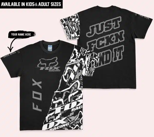 Just Fkcn Send It - Fox Racing - Custom name - Grey - Image 3