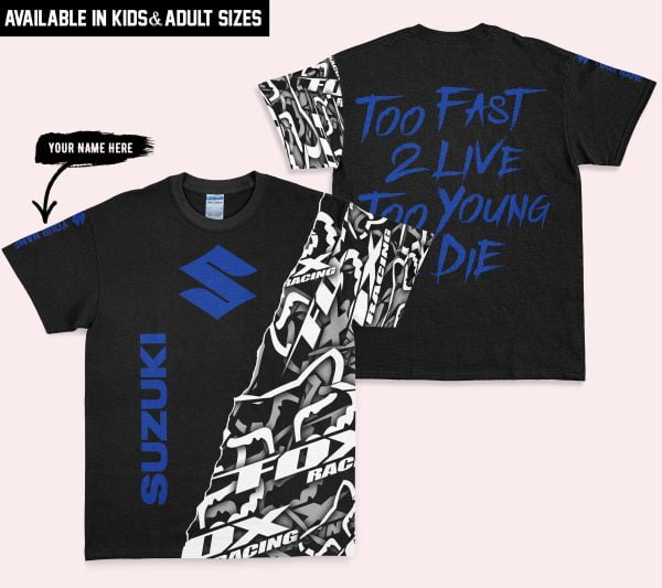 Too Fast To Live Too Young To Die - Suzuki - Custom name - Blue - Image 5