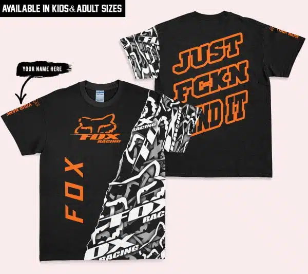 Just Fkcn Send It - Fox Racing - Custom name - Orange - Image 3